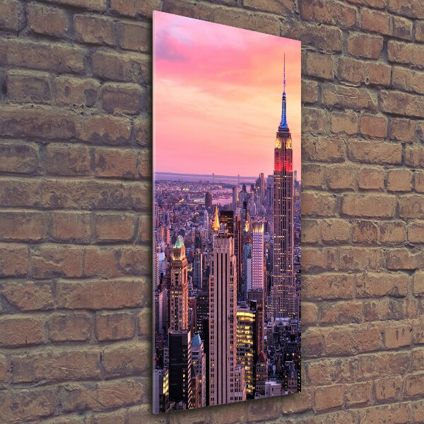 Quadro vetro verticale New York Ovest