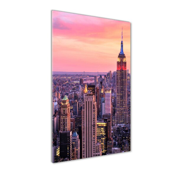 Quadro vetro verticale New York Ovest