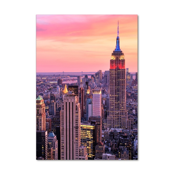Quadro vetro verticale New York Ovest