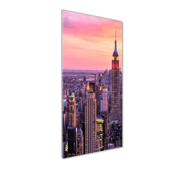 Quadro vetro verticale New York Ovest