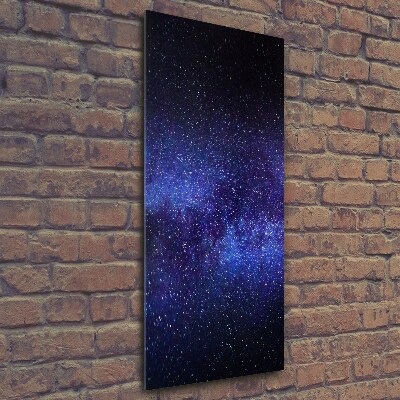 Quadro di vetro verticale Via Lattea