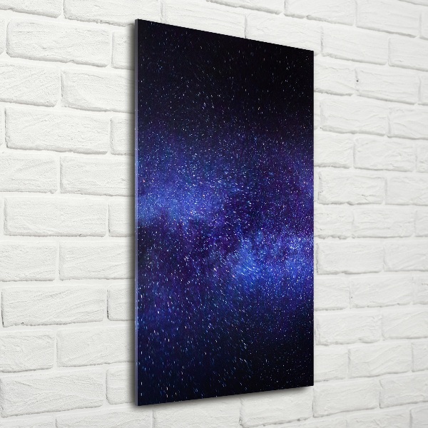 Quadro di vetro verticale Via Lattea