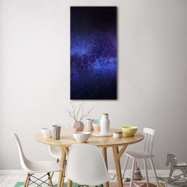 Quadro di vetro verticale Via Lattea
