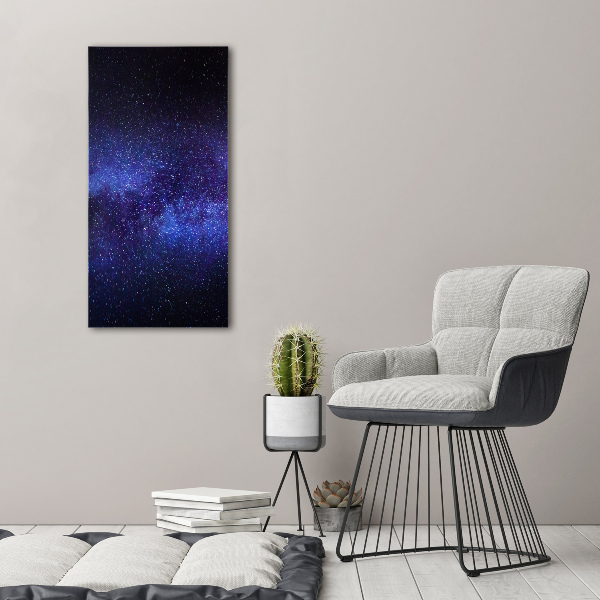 Quadro di vetro verticale Via Lattea