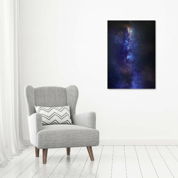 Quadro di vetro verticale Via Lattea