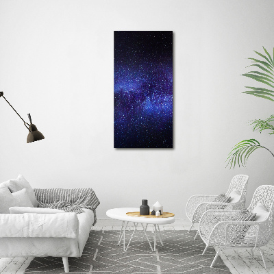 Quadro di vetro verticale Via Lattea