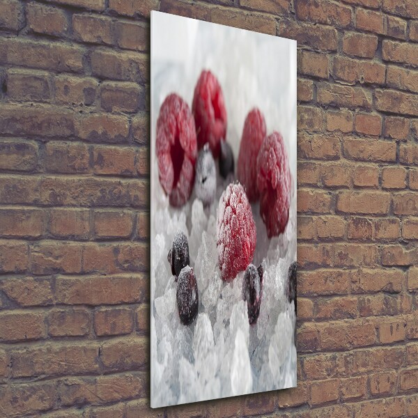 Quadro vetro verticale Frutta congelata