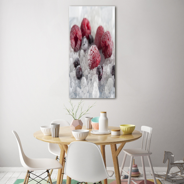 Quadro vetro verticale Frutta congelata