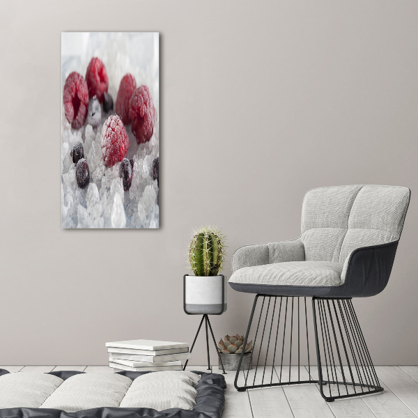 Quadro vetro verticale Frutta congelata