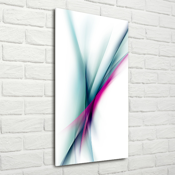 Quadro in vetro verticale Onde astratte