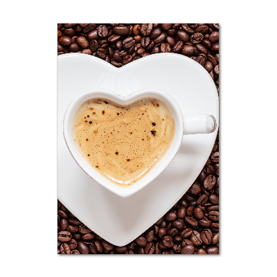 Quadro in vetro verticale Una tazza di caffè