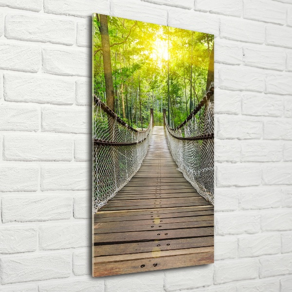 Quadro di vetro verticale Ponte sospeso