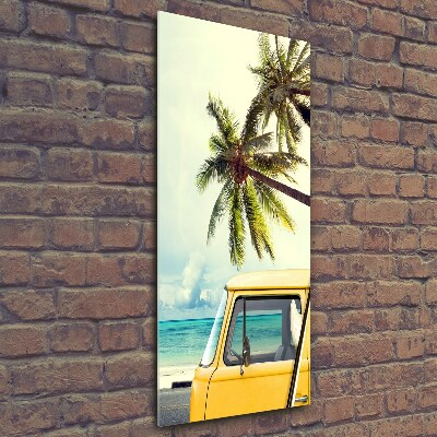 Quadro stampa su vetro verticale È ora di fare surf