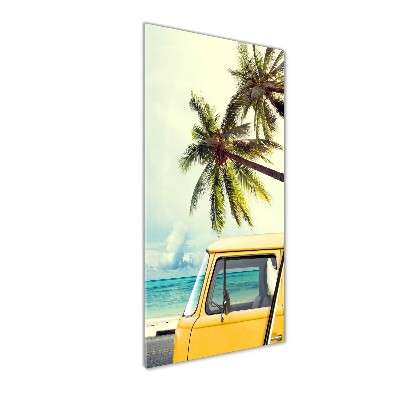 Quadro stampa su vetro verticale È ora di fare surf