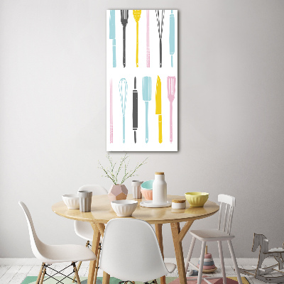Quadro vetro verticale Utensili da cucina