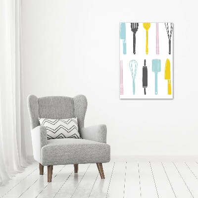 Quadro vetro verticale Utensili da cucina