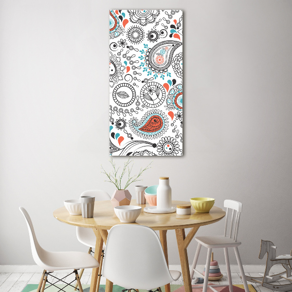 Quadro in vetro verticale Ornamenti