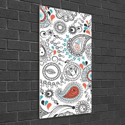 Quadro in vetro verticale Ornamenti