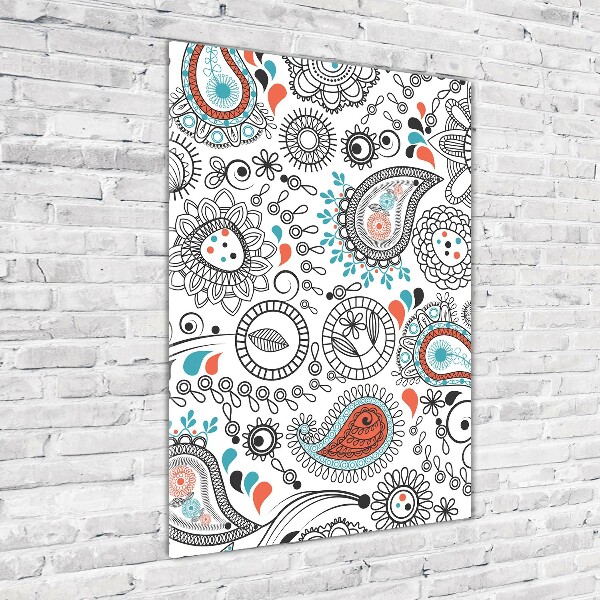 Quadro in vetro verticale Ornamenti