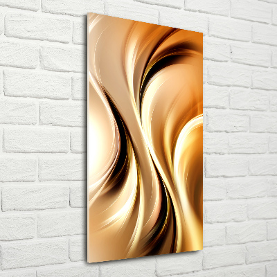 Quadro in vetro verticale Onde astratte