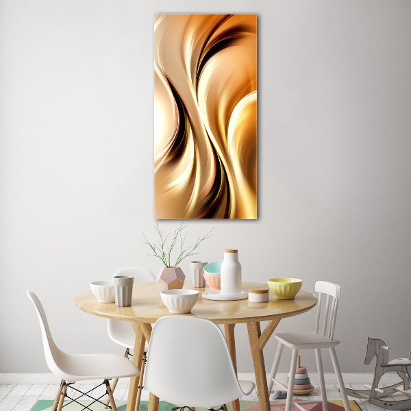 Quadro in vetro verticale Onde astratte