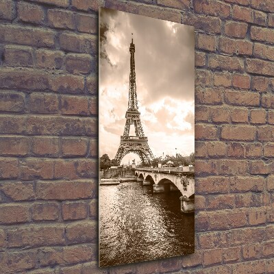 Quadro in vetro verticale Torre Eiffel Parigi