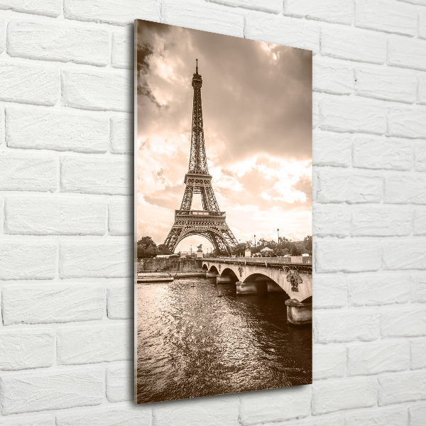 Quadro in vetro verticale Torre Eiffel Parigi