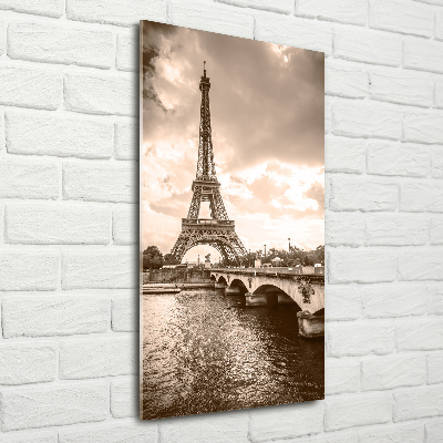 Quadro in vetro verticale Torre Eiffel Parigi