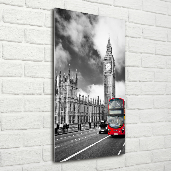 Quadro di vetro verticale Big Ben di Londra