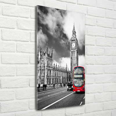 Quadro di vetro verticale Big Ben di Londra