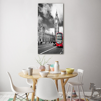Quadro di vetro verticale Big Ben di Londra