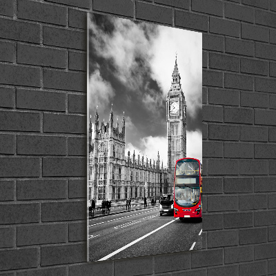 Quadro di vetro verticale Big Ben di Londra