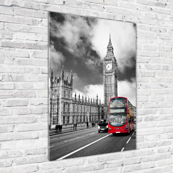 Quadro di vetro verticale Big Ben di Londra