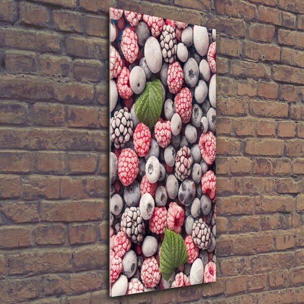 Quadro stampa su vetro verticale Frutta congelata