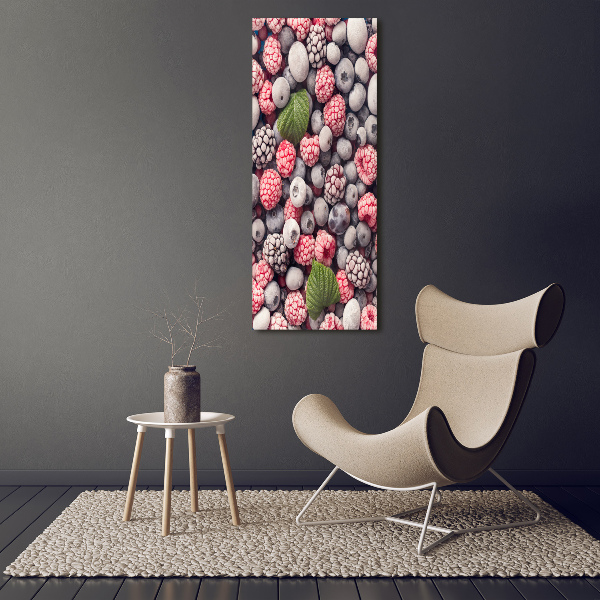 Quadro stampa su vetro verticale Frutta congelata