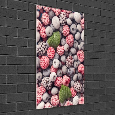 Quadro stampa su vetro verticale Frutta congelata