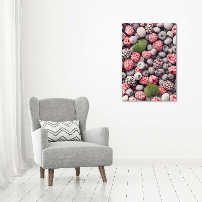 Quadro stampa su vetro verticale Frutta congelata