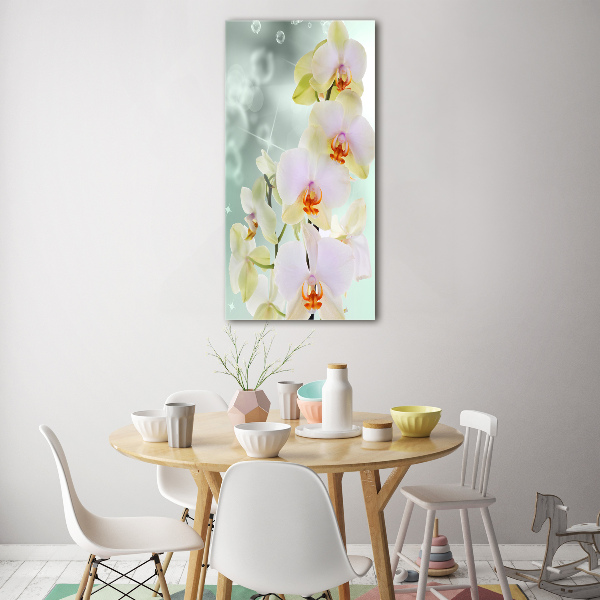 Quadro vetro verticale Orchidea