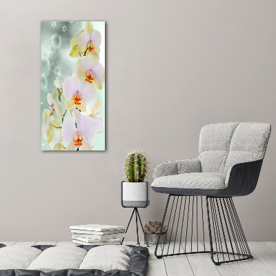 Quadro vetro verticale Orchidea