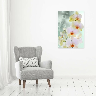 Quadro vetro verticale Orchidea