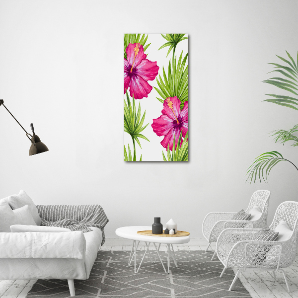 Quadro di vetro verticale Modello hawaiano