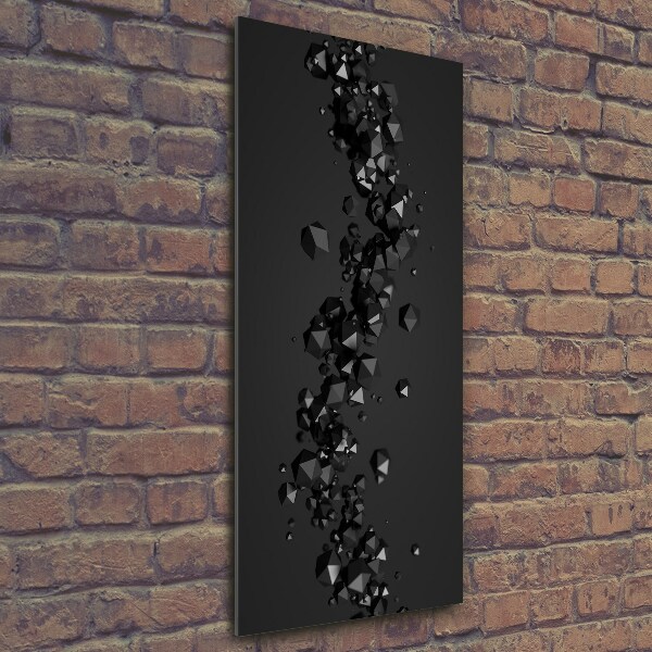 Quadro di vetro verticale Astrazione 3D