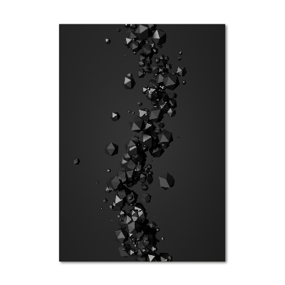 Quadro di vetro verticale Astrazione 3D