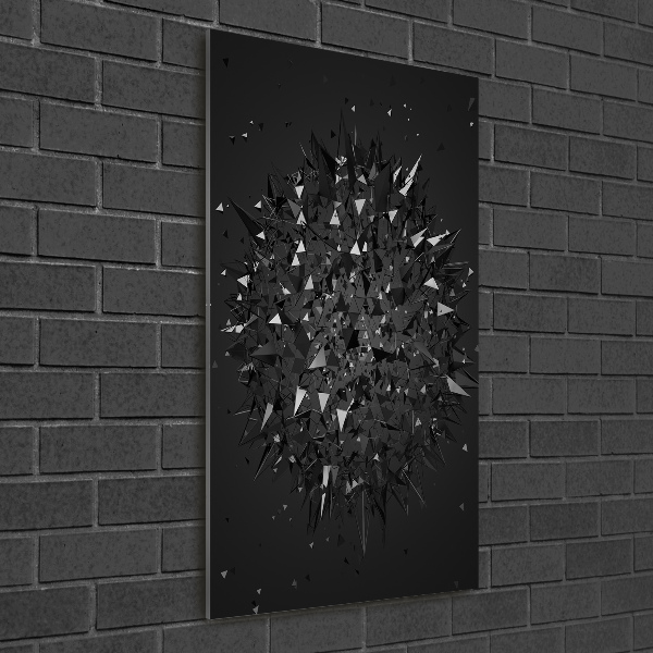 Quadro stampa su vetro verticale Astrazione 3D