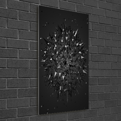 Quadro stampa su vetro verticale Astrazione 3D