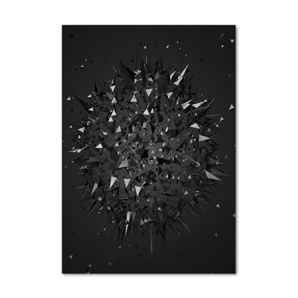 Quadro stampa su vetro verticale Astrazione 3D