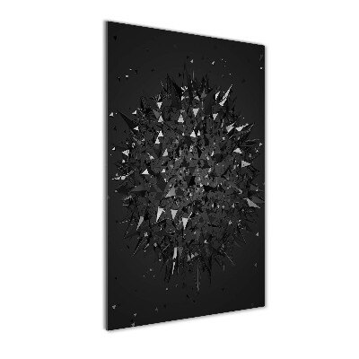 Quadro stampa su vetro verticale Astrazione 3D