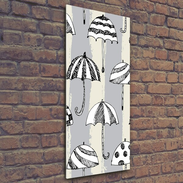 Quadro vetro verticale Ombrelli