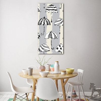 Quadro vetro verticale Ombrelli