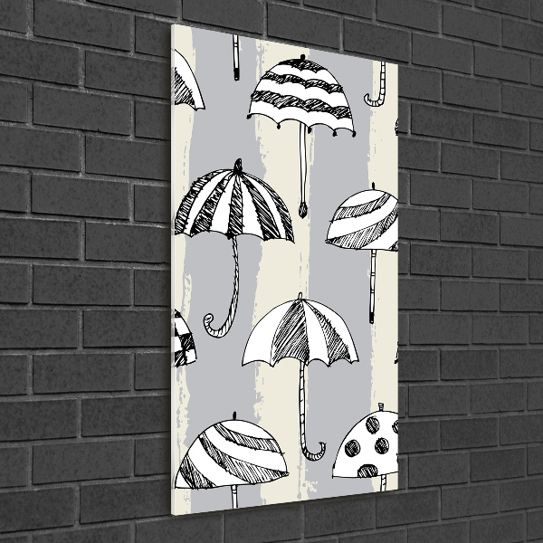 Quadro vetro verticale Ombrelli